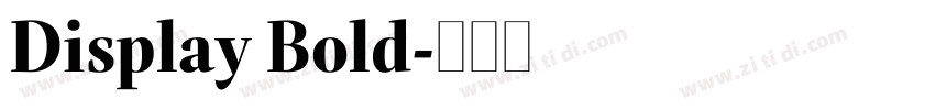 Display Bold字体转换